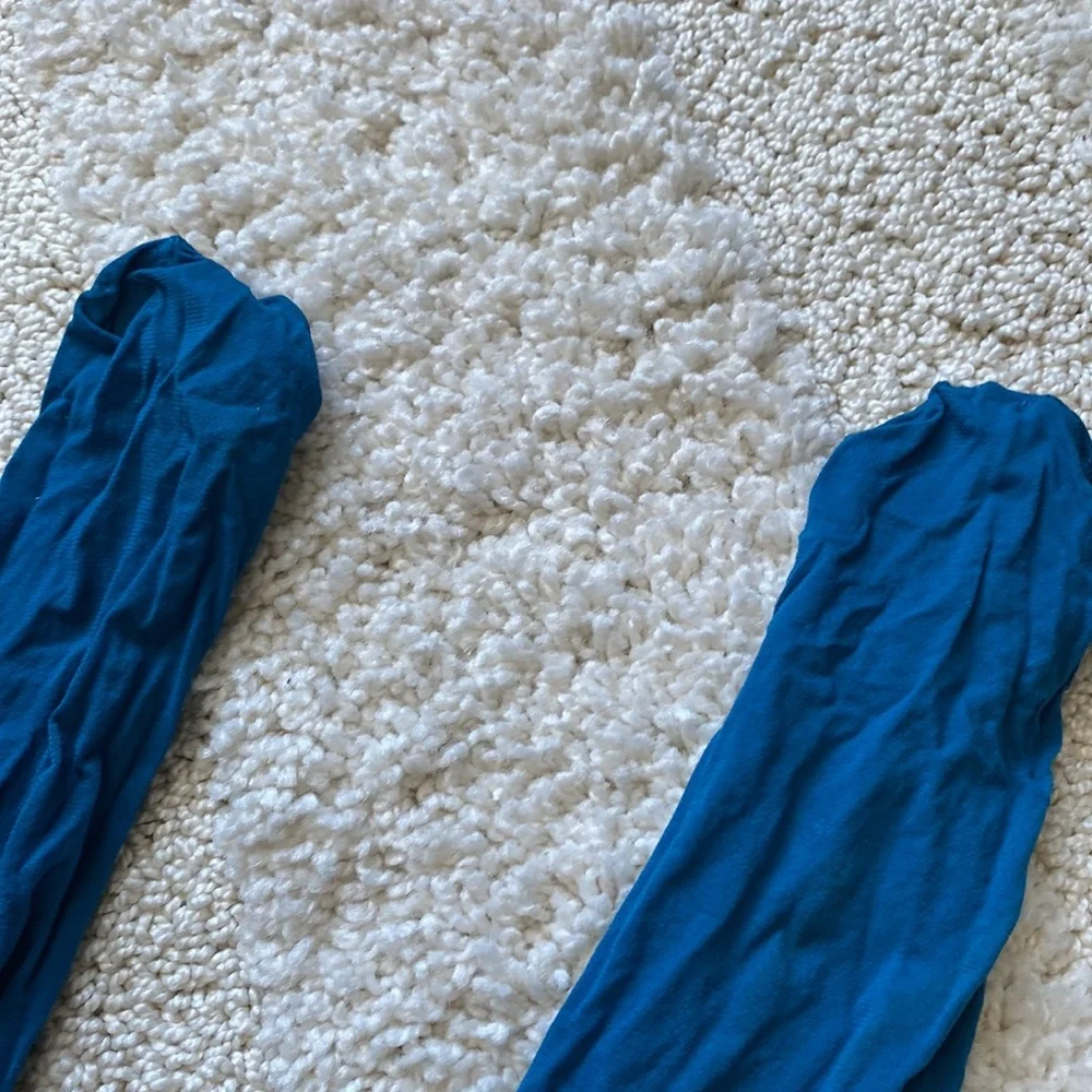 80s 1980s Costume Blue Tights Pantyhose Purple Leg Warmers Halloween